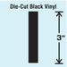 K8339 LetterLabel Vinyl 3inH 1-5/8inW PK10