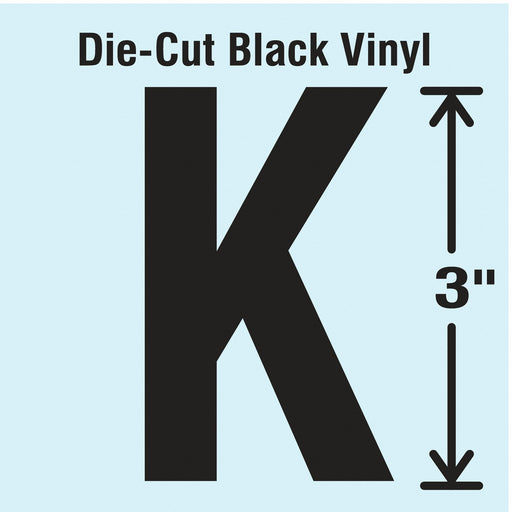 K8339 LetterLabel Vinyl 3inH 1-5/8inW PK10