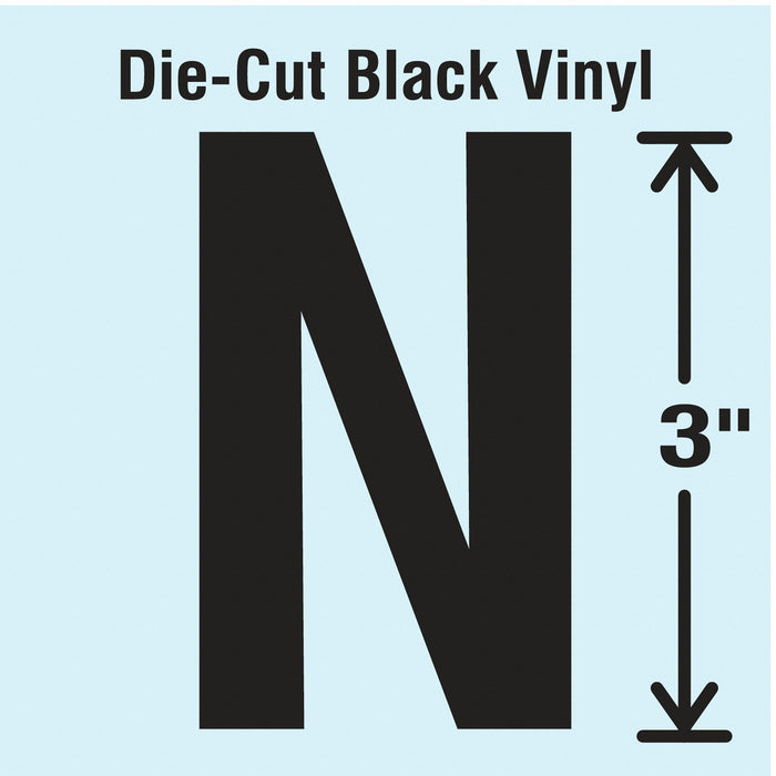 K8339 LetterLabel Vinyl 3inH 1-5/8inW PK10