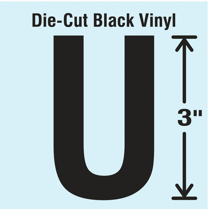 K8339 LetterLabel Vinyl 3inH 1-5/8inW PK10