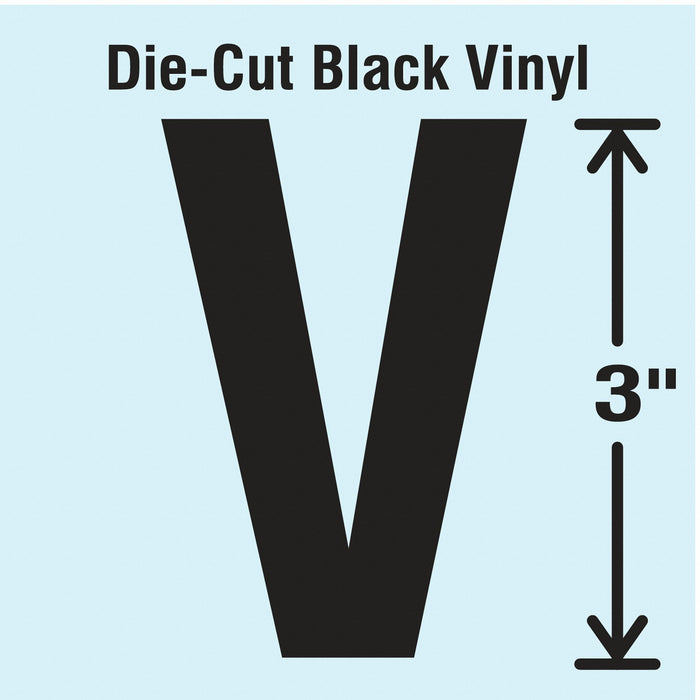 K8339 LetterLabel Vinyl 3inH 1-5/8inW PK10