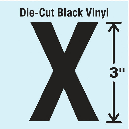 K8339 LetterLabel Vinyl 3inH 1-5/8inW PK10
