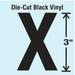 K8339 LetterLabel Vinyl 3inH 1-5/8inW PK10