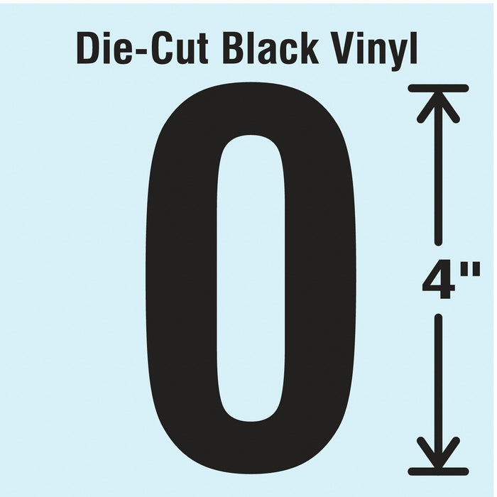 K8352 NumberLabel Vinyl 4inH 2-1/4inW PK10