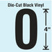 K8352 NumberLabel Vinyl 4inH 2-1/4inW PK10