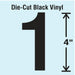 K8352 NumberLabel Vinyl 4inH 7/8inW PK10