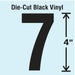 K8352 NumberLabel Vinyl 4inH 2-1/4inW PK10
