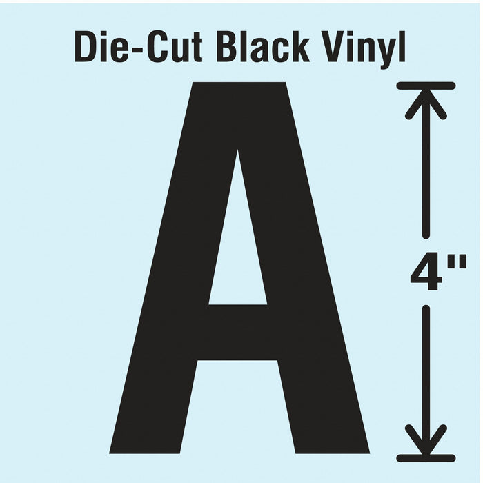 LetterLabel Vinyl 4inH 2-1/4inW PK10