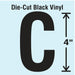 LetterLabel Vinyl 4inH 2-1/4inW PK10