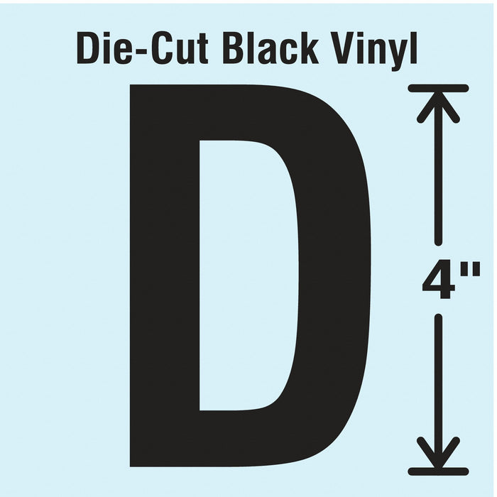 LetterLabel Vinyl 4inH 2-1/4inW PK10