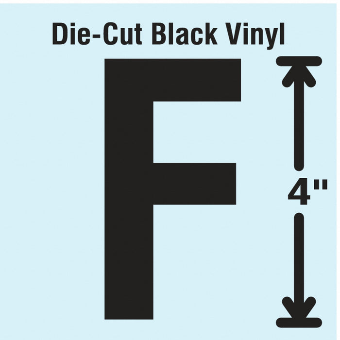 LetterLabel Vinyl 4inH 2-1/4inW PK10