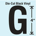 LetterLabel Vinyl 4inH 2-1/4inW PK10