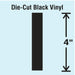 LetterLabel Vinyl 4inH 2-1/4inW PK10
