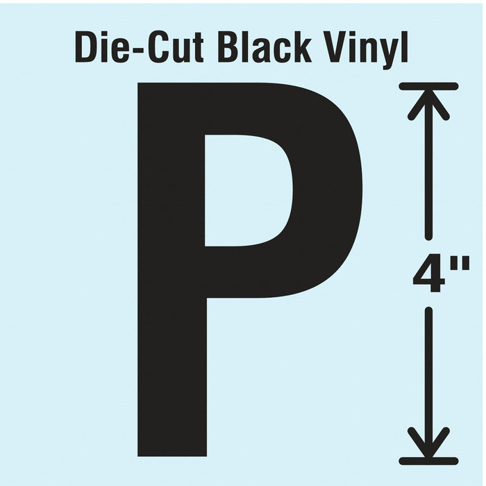 LetterLabel Vinyl 4inH 2-1/4inW PK10