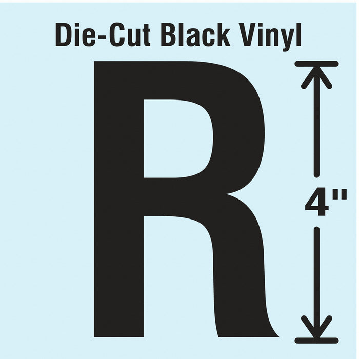 LetterLabel Vinyl 4inH 2-1/4inW PK10