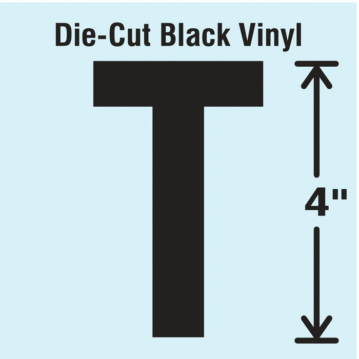LetterLabel Vinyl 4inH 2-1/4inW PK10