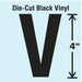 LetterLabel Vinyl 4inH 2-1/4inW PK10