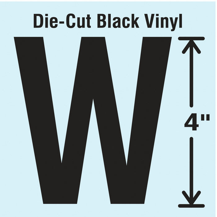 LetterLabel Vinyl 4inH 2-1/4inW PK10