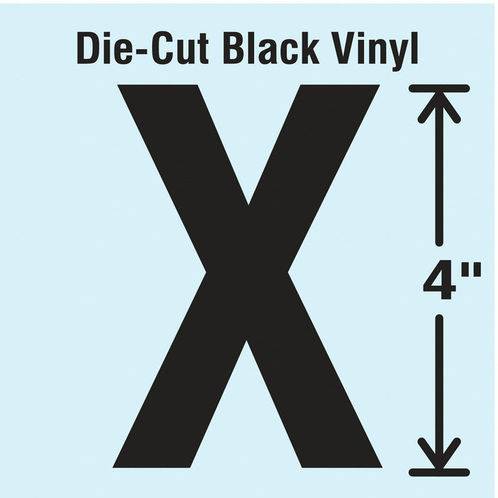 LetterLabel Vinyl 4inH 2-1/4inW PK10