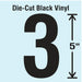 NumberLabel Vinyl 5inH 2-3/4inW PK10