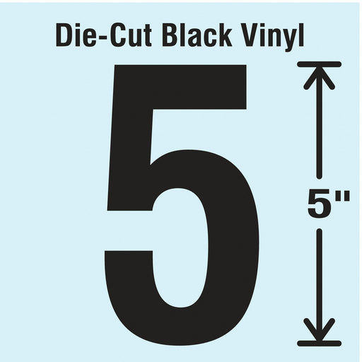 Die Cut Number Label 5 10 Cards PK10