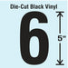 NumberLabel Vinyl 5inH 2-3/4inW PK10