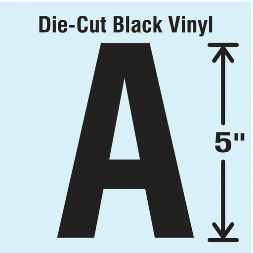 LetterLabel Vinyl 5inH 2-3/4inW PK10