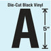 LetterLabel Vinyl 5inH 2-3/4inW PK10