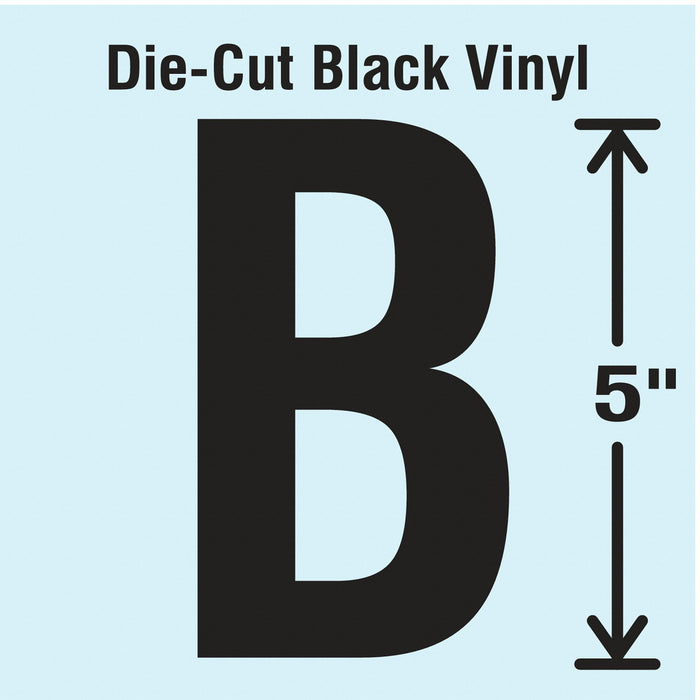 LetterLabel Vinyl 5inH 2-3/4inW PK10