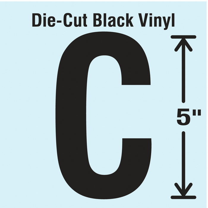 LetterLabel Vinyl 5inH 2-3/4inW PK10