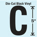 LetterLabel Vinyl 5inH 2-3/4inW PK10