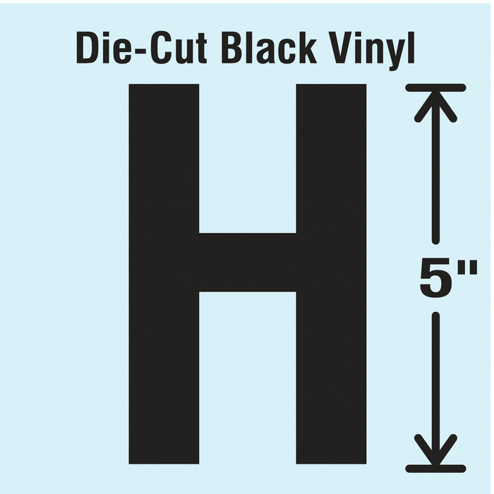 LetterLabel Vinyl 5inH 2-3/4inW PK10