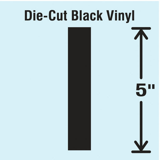 LetterLabel Vinyl 5inH 2-3/4inW PK10