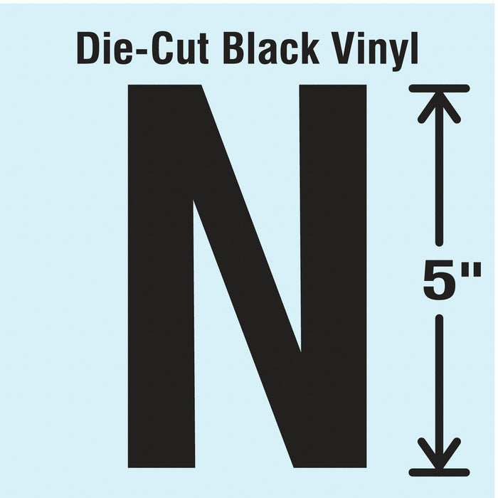 LetterLabel Vinyl 5inH 2-3/4inW PK10