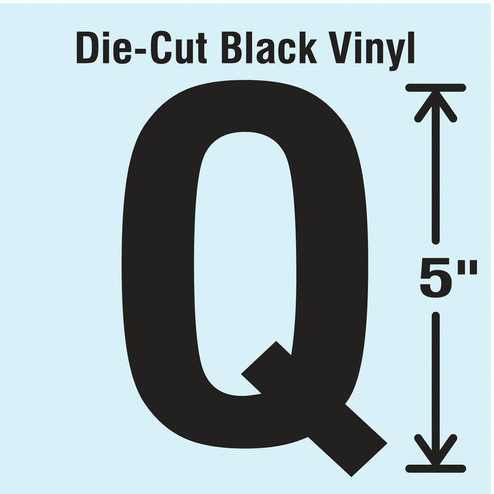 LetterLabel Vinyl 5inH 2-3/4inW PK10