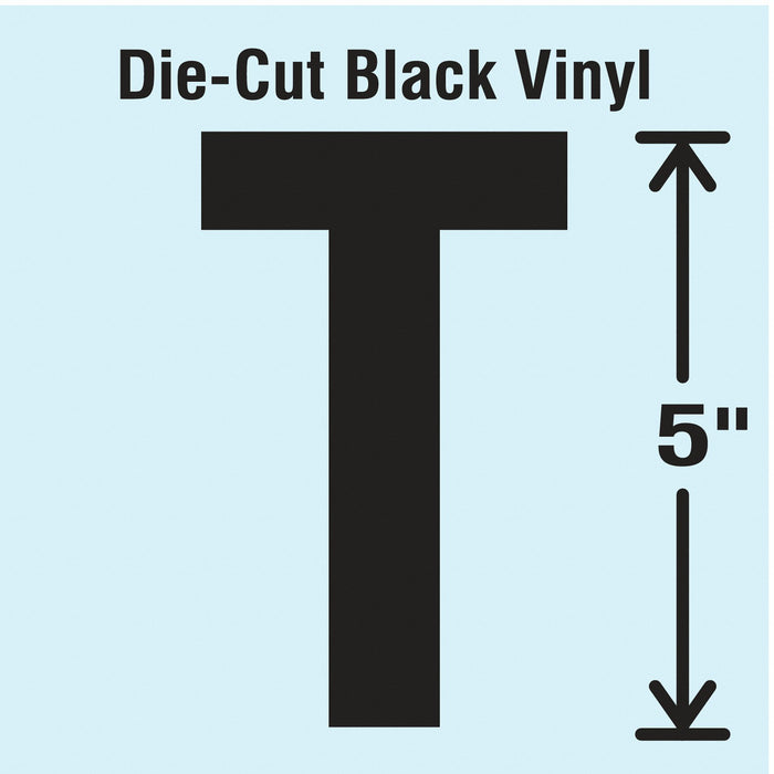 LetterLabel Vinyl 5inH 2-3/4inW PK10