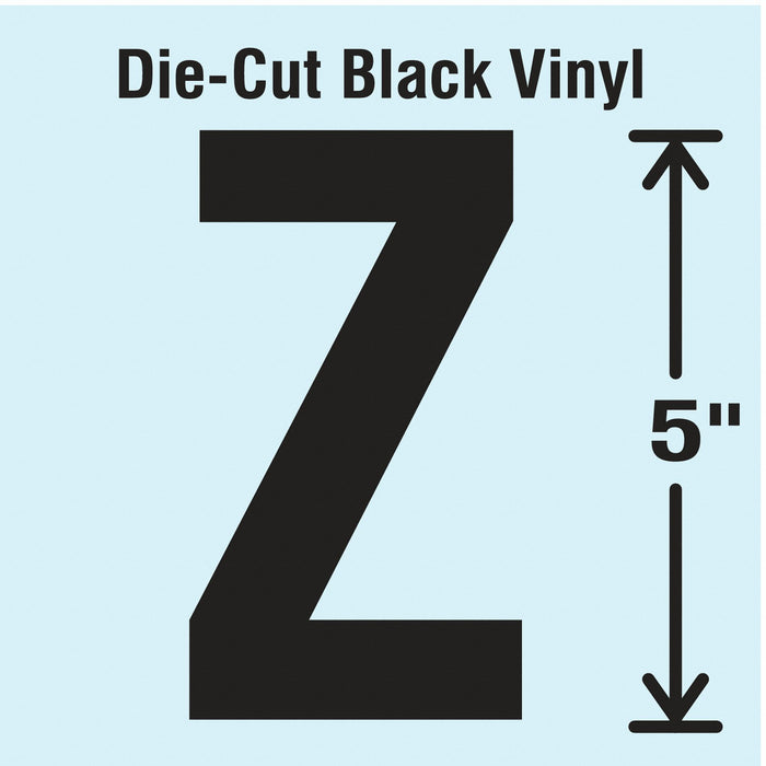 LetterLabel Vinyl 5inH 2-3/4inW PK10