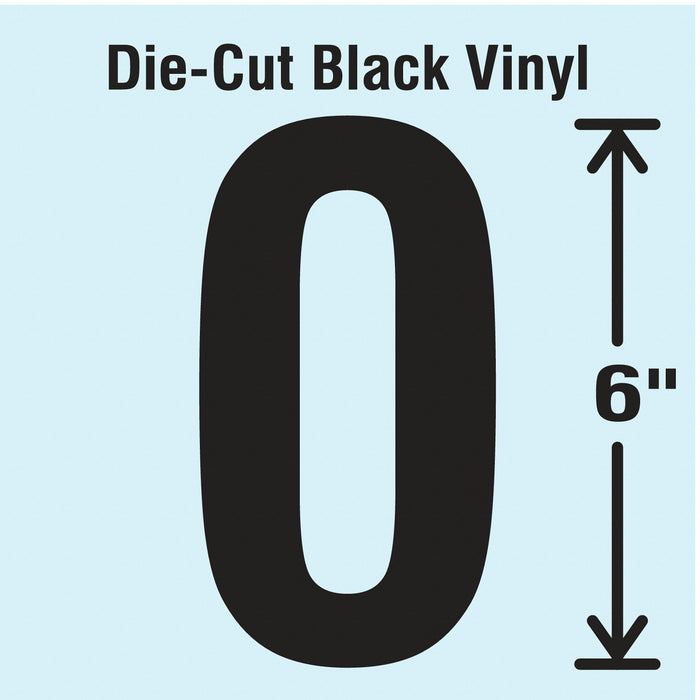 K8343 Number Label Vinyl 6 in H 3-1/2 in W