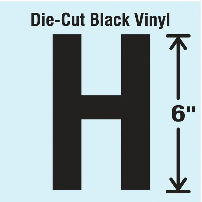 K8340 Letter Label Vinyl 6 in H 3-1/2 in W