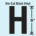 K8340 Letter Label Vinyl 6 in H 3-1/2 in W