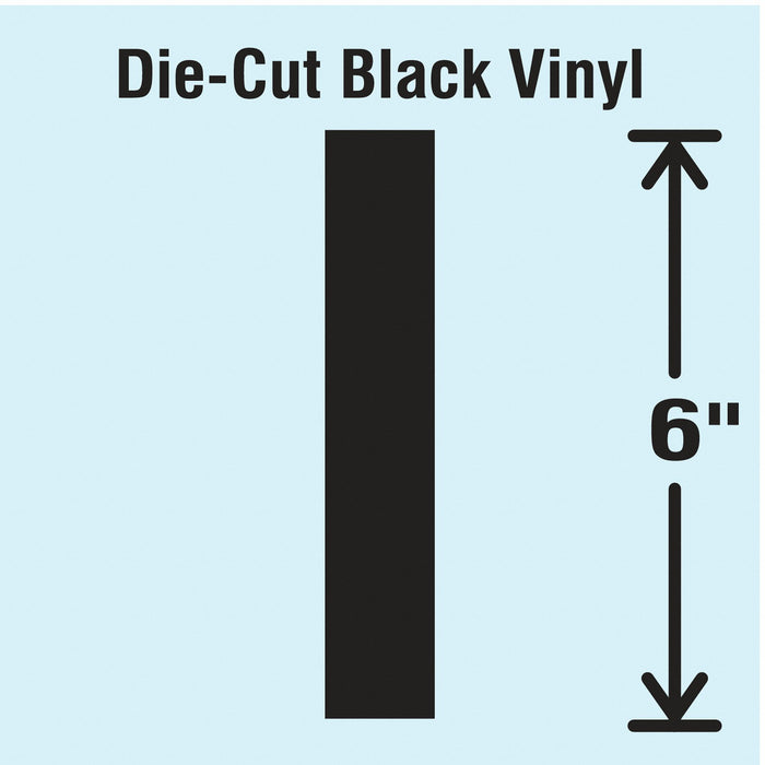 K8340 Letter Label Vinyl 6 in H 3-1/2 in W
