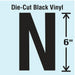 K8340 Letter Label Vinyl 6 in H 3-1/2 in W