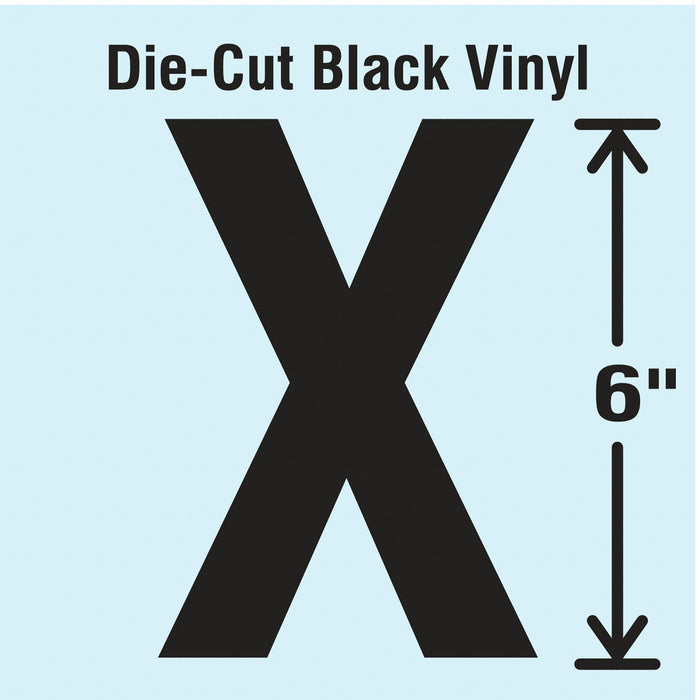 K8340 Letter Label Vinyl 6 in H 3-1/2 in W