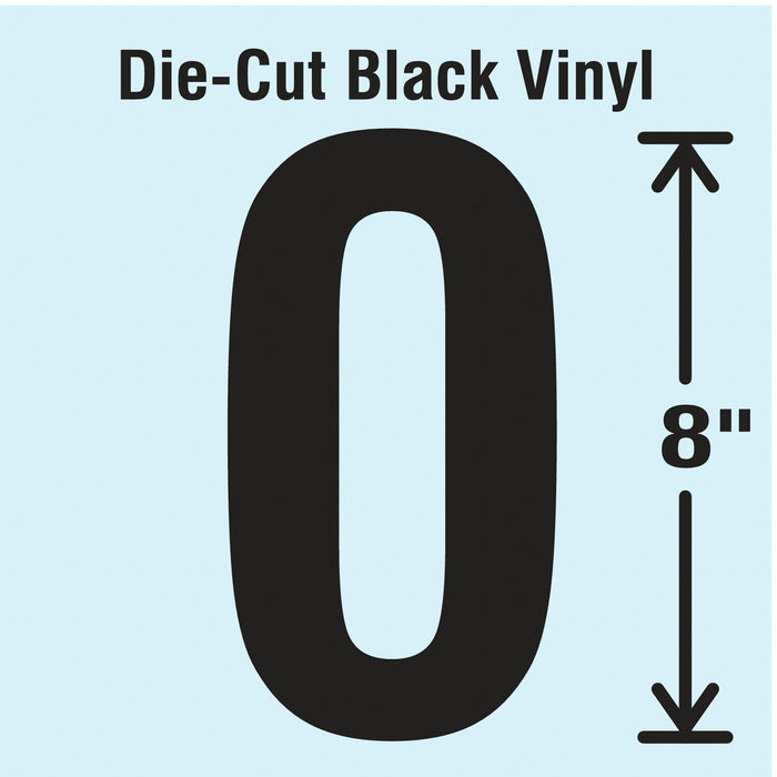 K8344 Number Label Vinyl 8 in H 4-3/4 in W