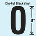 K8344 Number Label Vinyl 8 in H 4-3/4 in W
