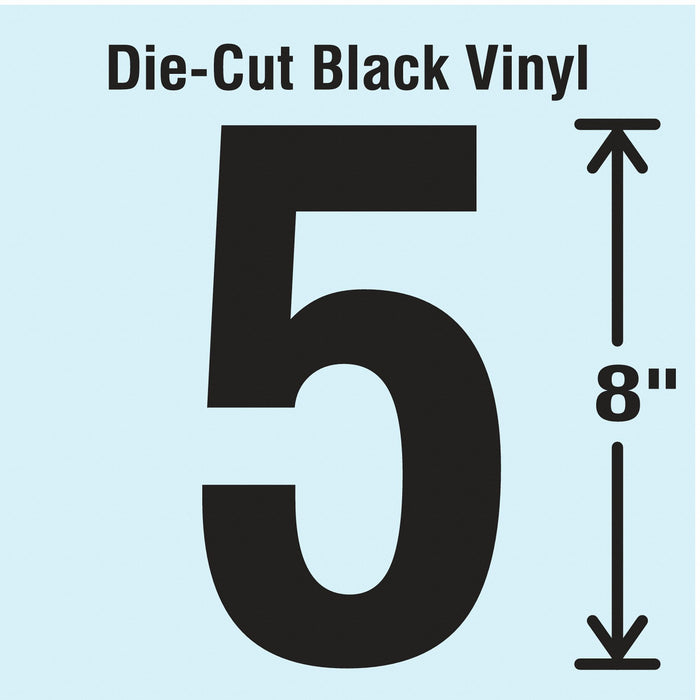 K8344 Number Label Vinyl 8 in H 4-1/2 in W