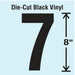K8344 Number Label Vinyl 8 in H 4-3/8 in W