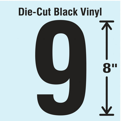 K8344 Number Label Vinyl 8 in H 4-3/4 in W