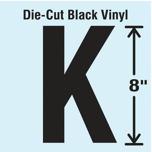 K8341 Letter Label Vinyl 8 in H 4-3/4 in W