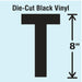 K8341 Letter Label Vinyl 8 in H 4-3/4 in W